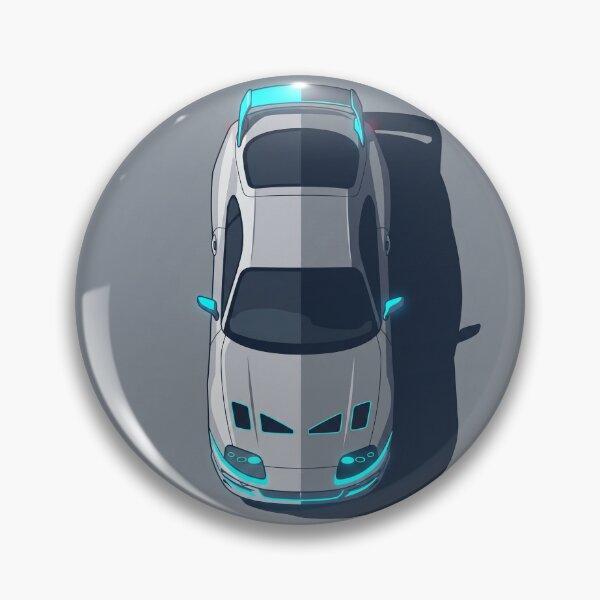 Item preview, Toyota Supra MK4 Cyber Neon Blue Top View Vector Art designed and sold by Motorline44.
