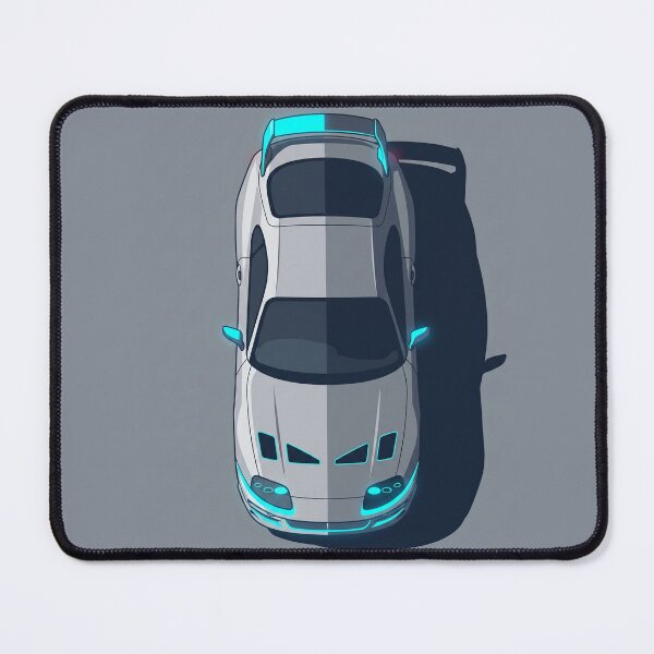 Item preview, Toyota Supra MK4 Cyber Neon Blue Top View Vector Art designed and sold by Motorline44.