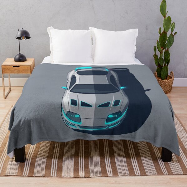 Item preview, Toyota Supra MK4 Cyber Neon Blue Top View Vector Art designed and sold by Motorline44.