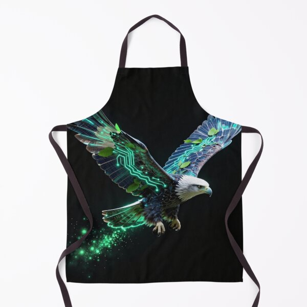 Item preview, ​Neon Glowing Eagle Cyber Tech Solarpunk Wildlife designed and sold by Shape-Forge.