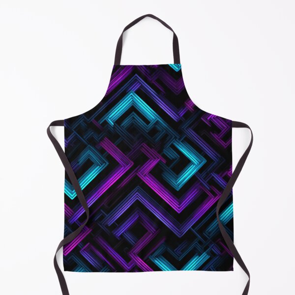 Item preview, Neon Cyberpunk Geometric Pattern Abstract Art designed and sold by NicolasGlowArt.