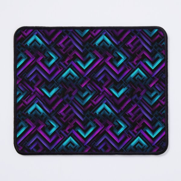 Item preview, Neon Cyberpunk Geometric Pattern Abstract Art designed and sold by NicolasGlowArt.