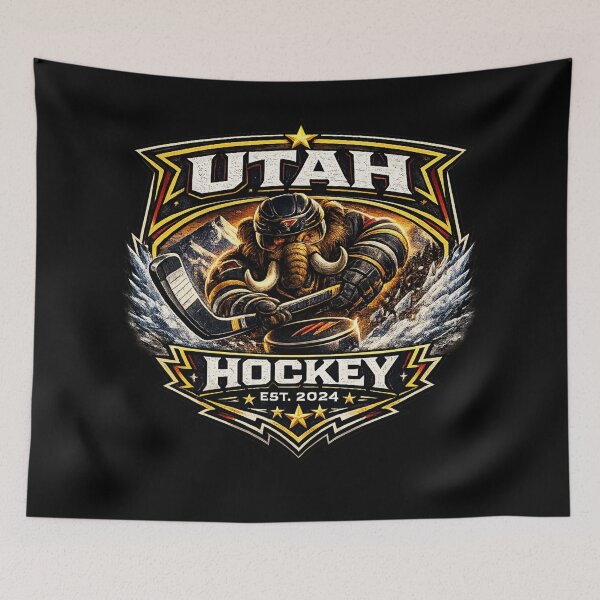 Item preview, Utah Hockey Mammoth Style Crest | Mountain Ice Hockey Logo designed and sold by TKOprintdesigns.