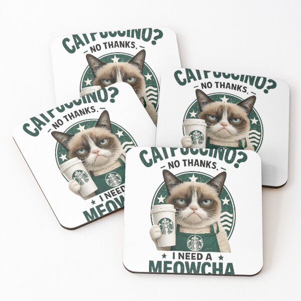 Item preview, Catpuccino? No Thanks. I Need a Meowcha Right Meow! designed and sold by Dusk & Dawn Apparel.