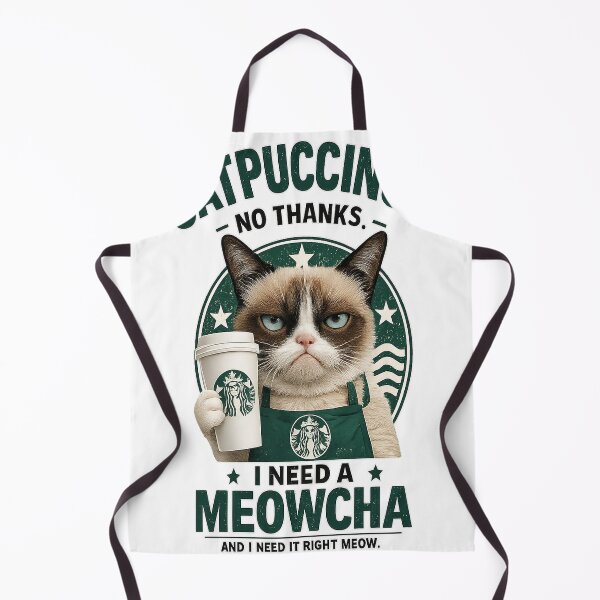 Item preview, Catpuccino? No Thanks. I Need a Meowcha Right Meow! designed and sold by Dusk & Dawn Apparel.