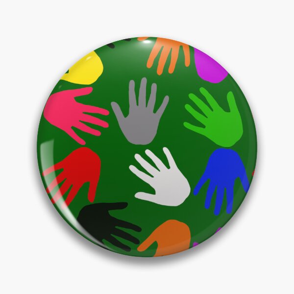 Item preview, Green Colorful Handprints Pattern Design  designed and sold by PatternTitan.