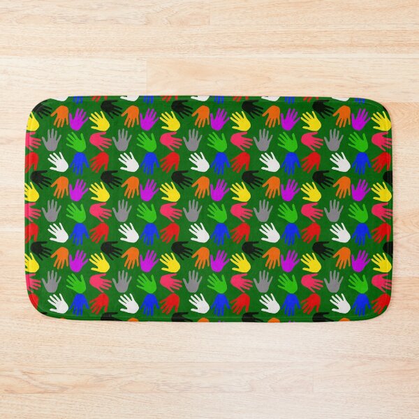 Item preview, Green Colorful Handprints Pattern Design  designed and sold by PatternTitan.
