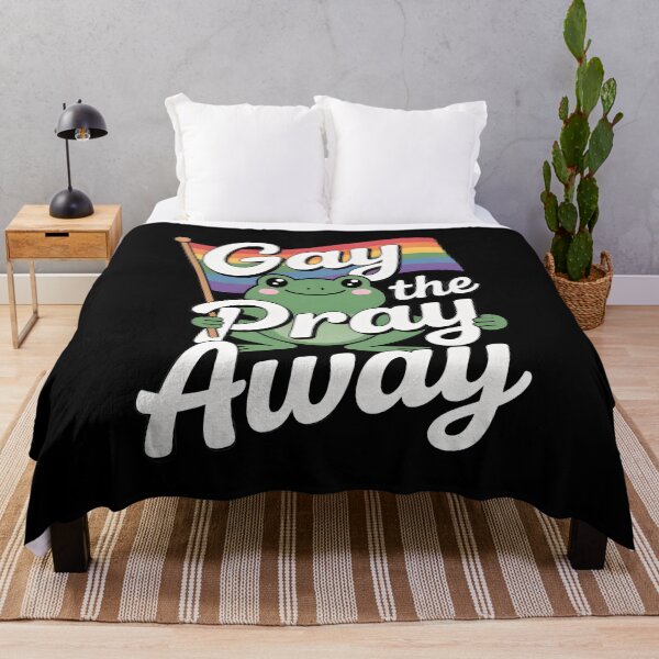 Item preview, Gay the Pray Away Frogs Funny Vintage Rainbow Pride designed and sold by Redgiant87x.