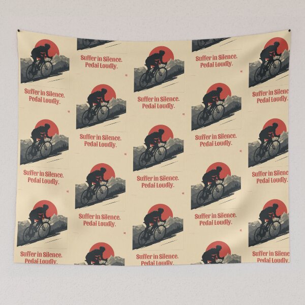 Item preview, Suffer In Silence Pedal Loudly Retro Cycling Vintage Race Design designed and sold by jojodebondy.