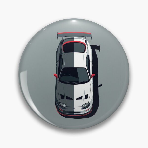 Item preview, Toyota Supra MK4 Orange JDM Classic Top View Vector Art designed and sold by Motorline44.