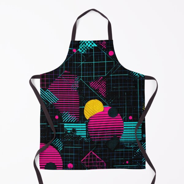 Item preview, Neon Geometric 80s 90s Retro Grid Pattern designed and sold by NicolasGlowArt.