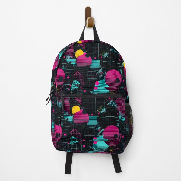 Item preview, Neon Geometric 80s 90s Retro Grid Pattern designed and sold by NicolasGlowArt.
