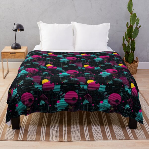 Item preview, Neon Geometric 80s 90s Retro Grid Pattern designed and sold by NicolasGlowArt.