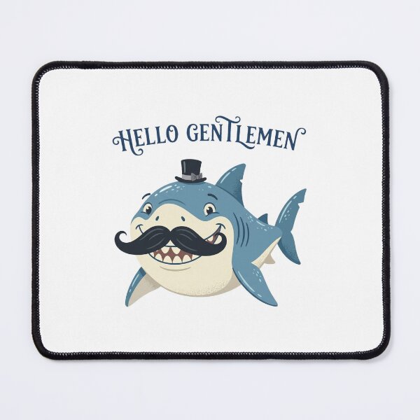 Item preview, Dapper Gentleman Great White Shark Handlebar Moustache designed and sold by DuckOddity.