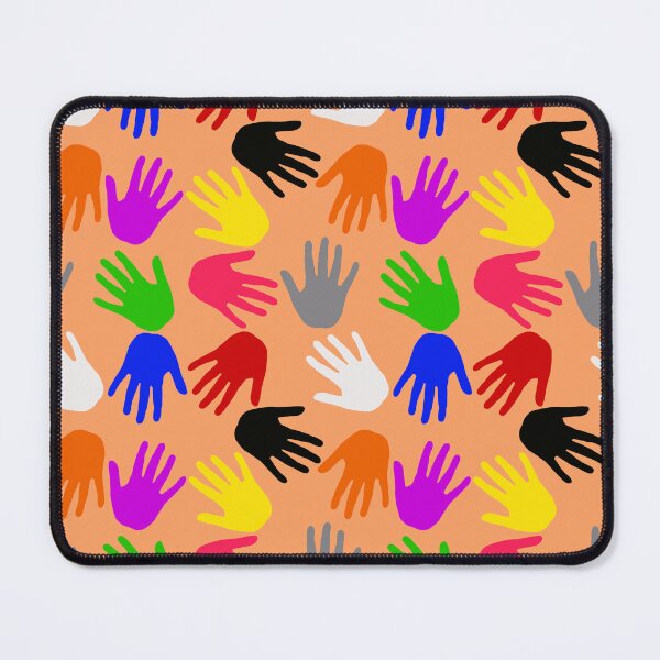 Item preview, Orange Colorful Handprints Pattern Design designed and sold by PatternTitan.