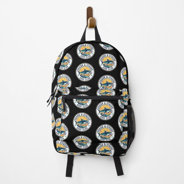 Item preview, Retro 60s Surf Club Moustache Shark Logo designed and sold by DuckOddity.