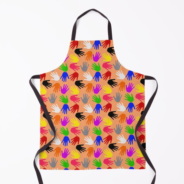Item preview, Orange Colorful Handprints Pattern Design designed and sold by PatternTitan.