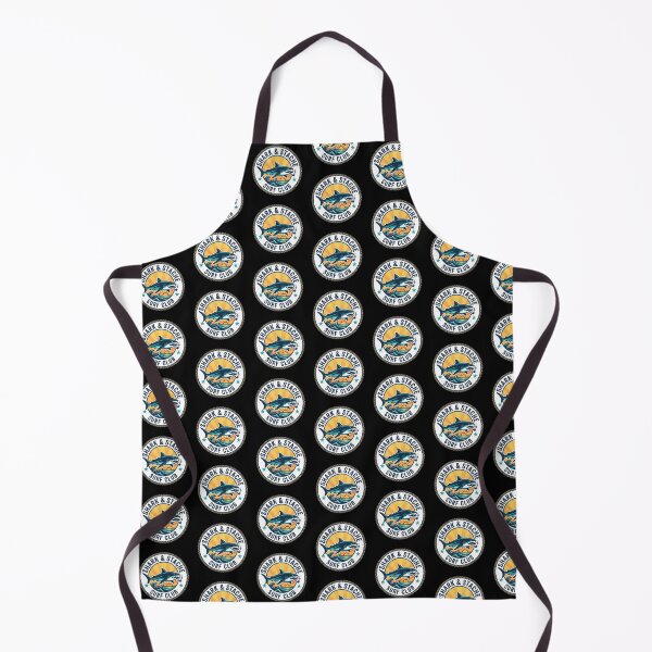 Item preview, Retro 60s Surf Club Moustache Shark Logo designed and sold by DuckOddity.