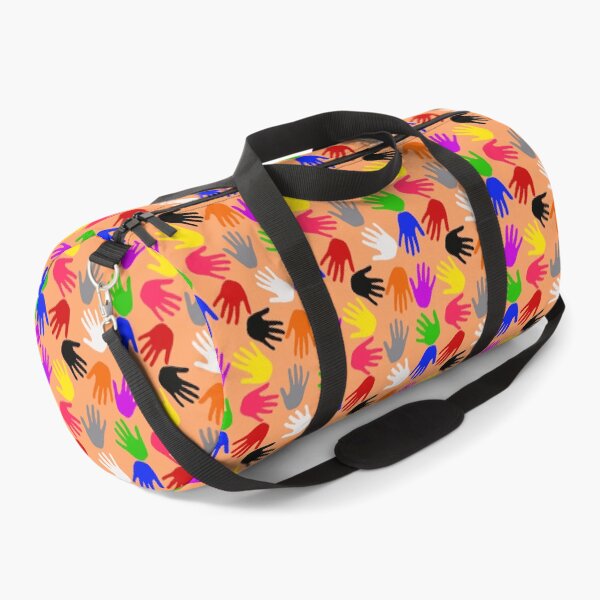 Item preview, Orange Colorful Handprints Pattern Design  designed and sold by PatternTitan.