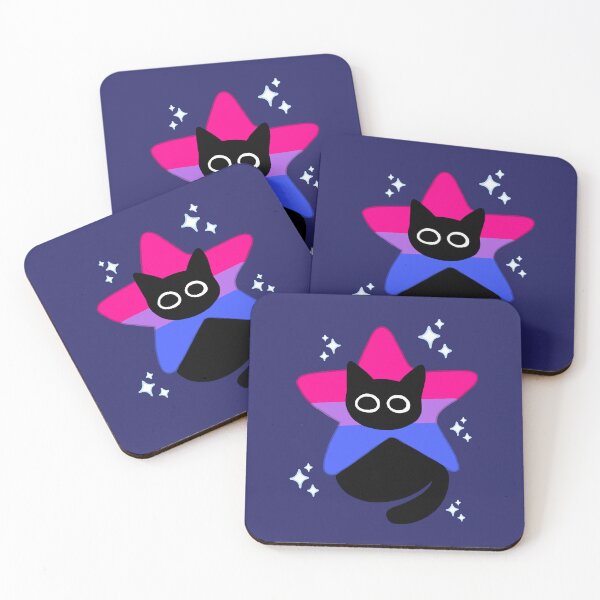 Item preview, Bisexual Cosmic Star Cat | Cute Pride Space Mascot designed and sold by AuntieHanHan.
