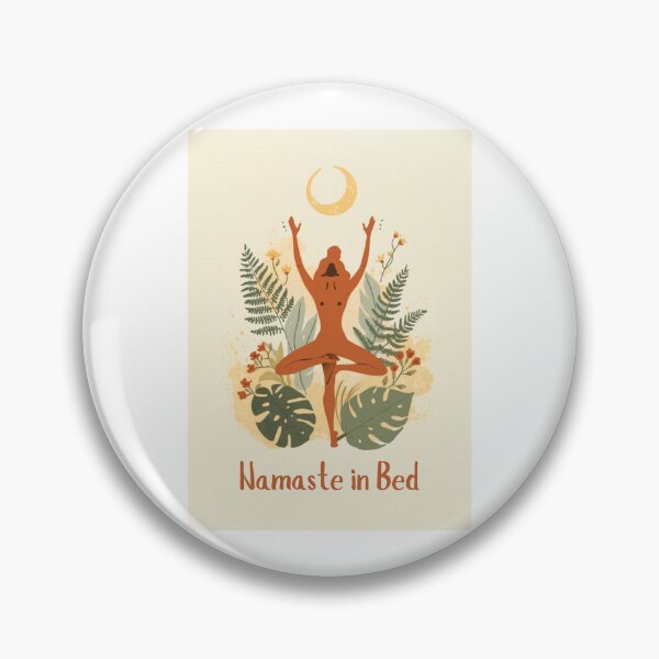 Item preview, Namaste In Bed Funny Retro Yoga Botanical Design designed and sold by jojodebondy.