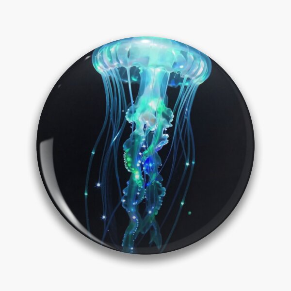 Item preview, Bioluminescent Jellyfish Neon Glowing Sea Life Art designed and sold by Shape-Forge.