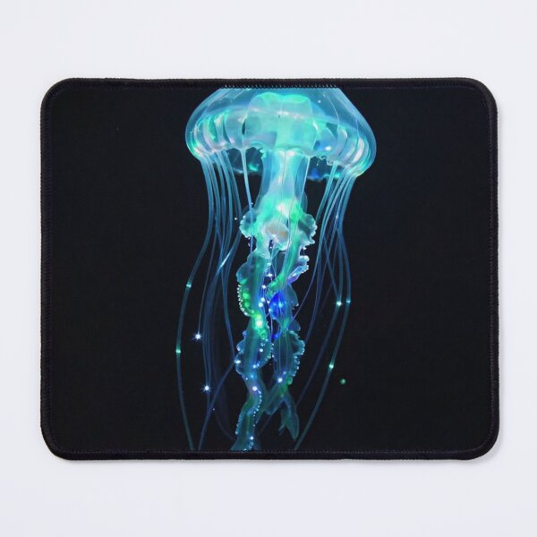 Item preview, Bioluminescent Jellyfish Neon Glowing Sea Life Art designed and sold by Shape-Forge.