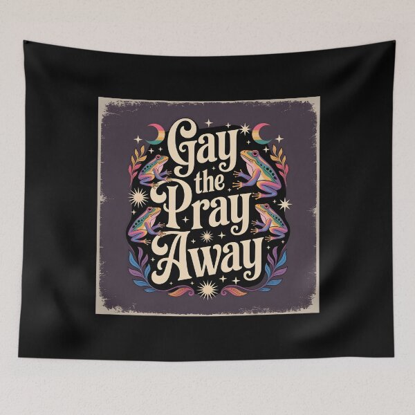 Item preview, Gay the Pray Away Frogs Pride Rainbow Vintage Frog Meme designed and sold by Redgiant87x.