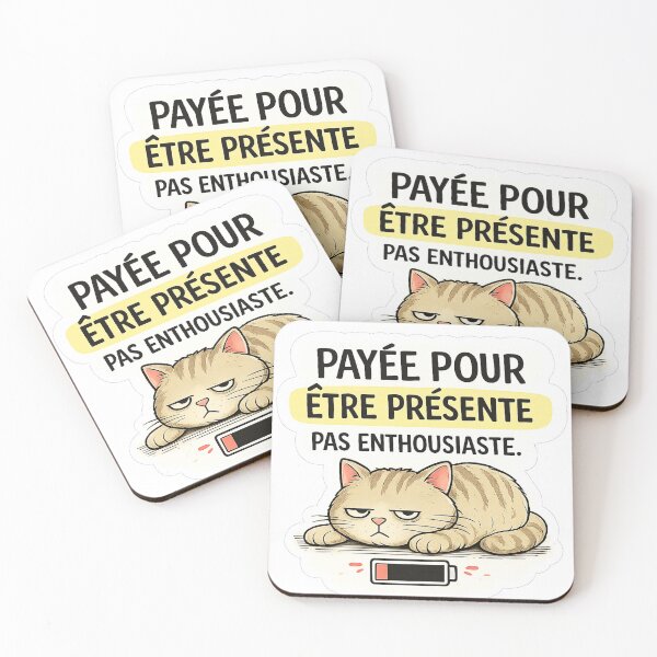 Item preview, Low Battery Work Humor Cat / Paid to Be There designed and sold by Va Comprendre.