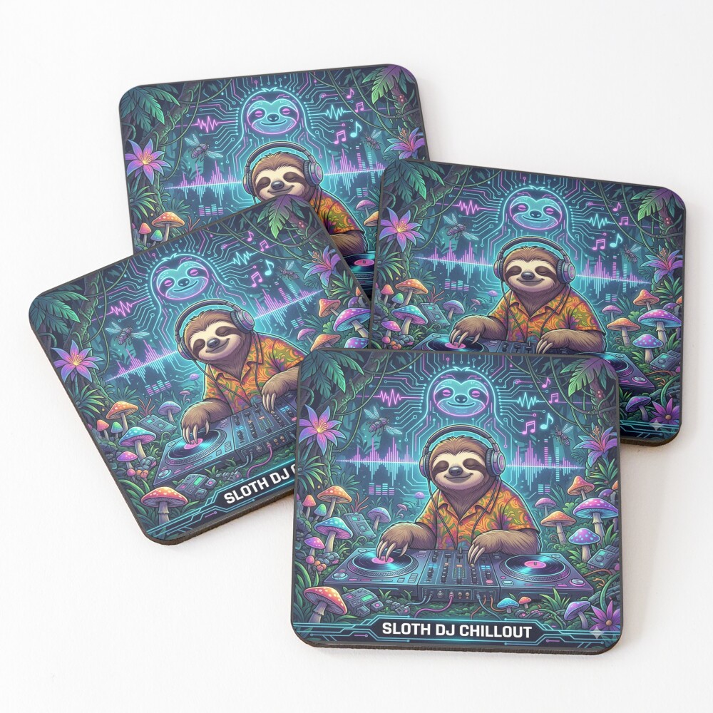 Item preview, Coasters (Set of 4) designed and sold by RaveWaveDesign.