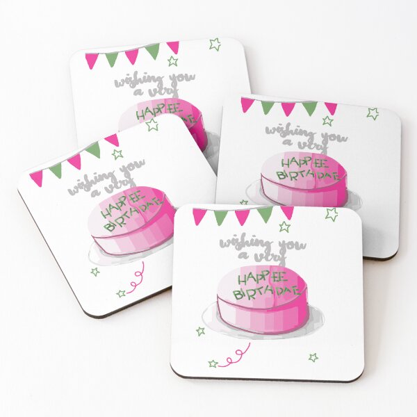 Item preview, Happee Birthdae Pink Cake - Funny Magical Wizard Birthday designed and sold by eyesasdaggers.