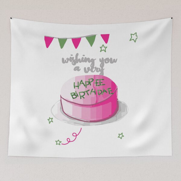 Item preview, Happee Birthdae Pink Cake - Funny Magical Wizard Birthday designed and sold by eyesasdaggers.