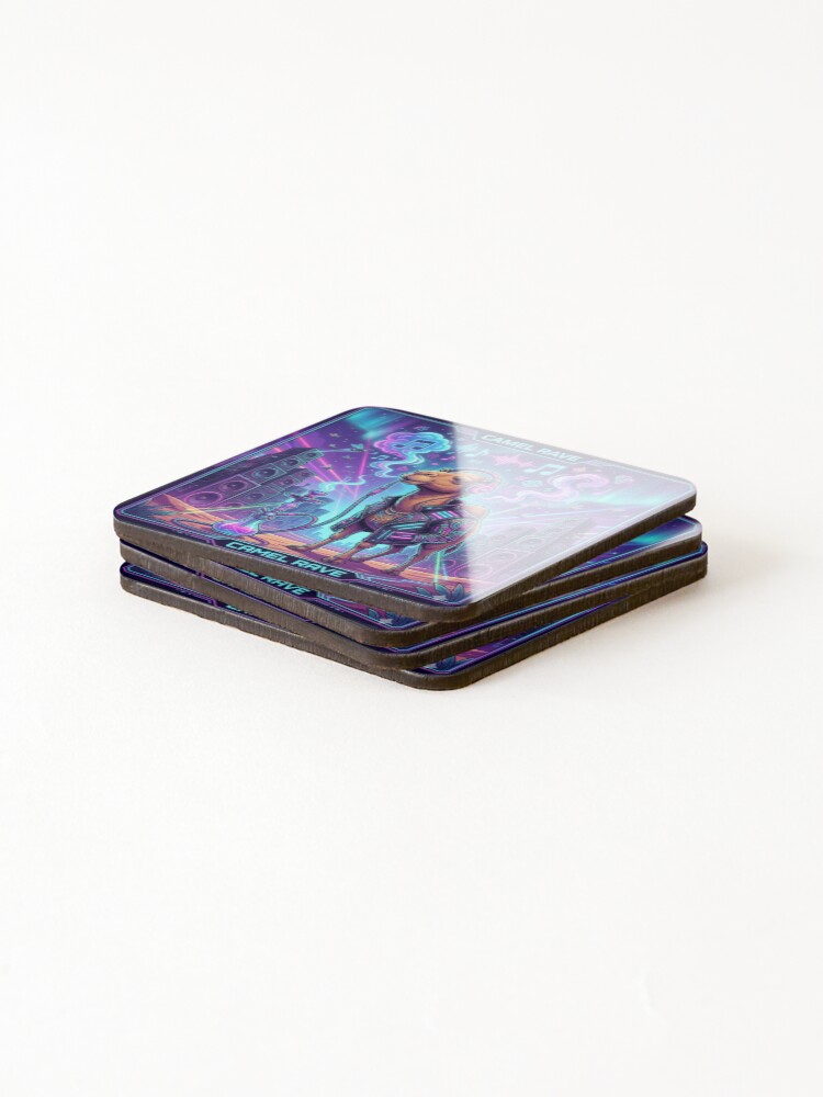 Thumbnail 4 of 5, Coasters (Set of 4), camel rave designed and sold by RaveWaveDesign.