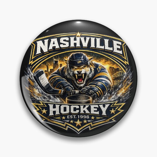 Item preview, Nashville Hockey Predator Style Logo | Gold Hockey Fan Design designed and sold by TKOprintdesigns.