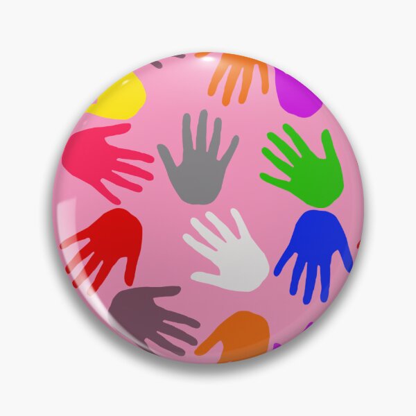 Item preview, Pink Colorful Handprints Pattern Design  designed and sold by PatternTitan.