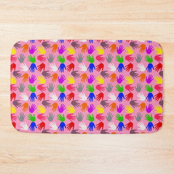 Item preview, Pink Colorful Handprints Pattern Design  designed and sold by PatternTitan.