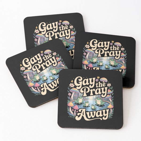 Item preview, Gay the Pray Away Frogs Vintage Rainbow LGBTQ Frog Humor designed and sold by Redgiant87x.