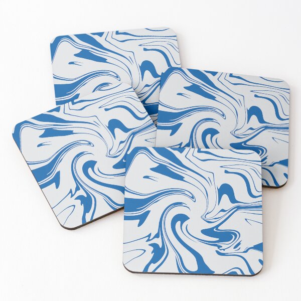 Item preview, Royal Blue Liquid Marble Abstract Fluid Art designed and sold by CaramelCo.
