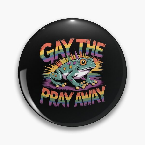 Item preview, Gay the Pray Away Frogs Retro Pride Aesthetic with Equality Message designed and sold by Redgiant87x.