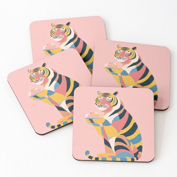 Item preview, TIGER AND CAKE – Modern Home Art Print designed and sold by MarkedArtPrints.