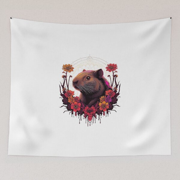 Item preview, Otter – Vibrant Floral Side View designed and sold by Naturalite19.