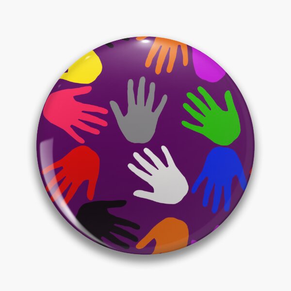 Item preview, Purple Colorful Handprints Pattern Design  designed and sold by PatternTitan.