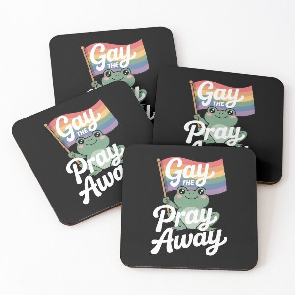 Item preview, Gay the Pray Away Frogs LGBTQ Pride Vintage Rainbow designed and sold by Redgiant87x.
