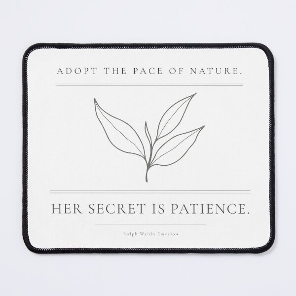 Item preview, Adopt The Pace Of Nature Her Secret Is Patience — Minimalist Nature Print designed and sold by CairnStudio.