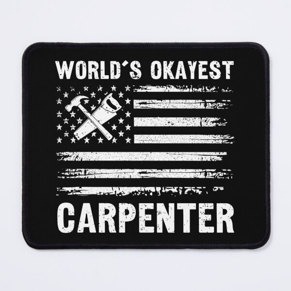 Item preview, World´s Okayest Carpenter Vintage Patriotic American Flag designed and sold by Dmetalx Art Apparel.