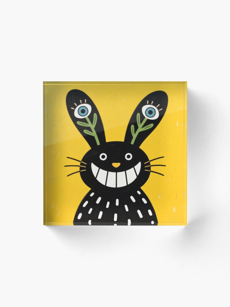 Thumbnail 1 of 5, Acrylic Block, The Tall-Eared Rabbit designed and sold by Inkabbmate.