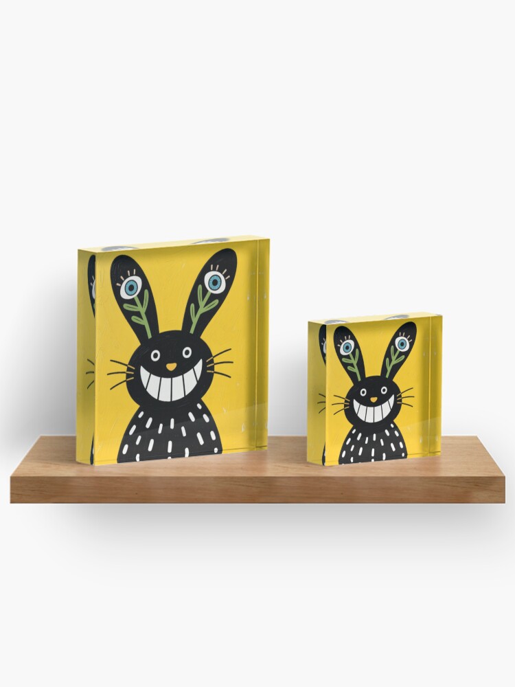 Thumbnail 3 of 5, Acrylic Block, The Tall-Eared Rabbit designed and sold by Inkabbmate.