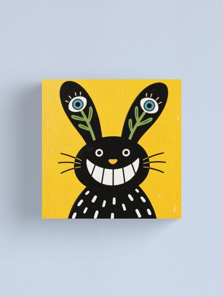Thumbnail 1 of 3, Canvas Print, The Tall-Eared Rabbit designed and sold by Inkabbmate.