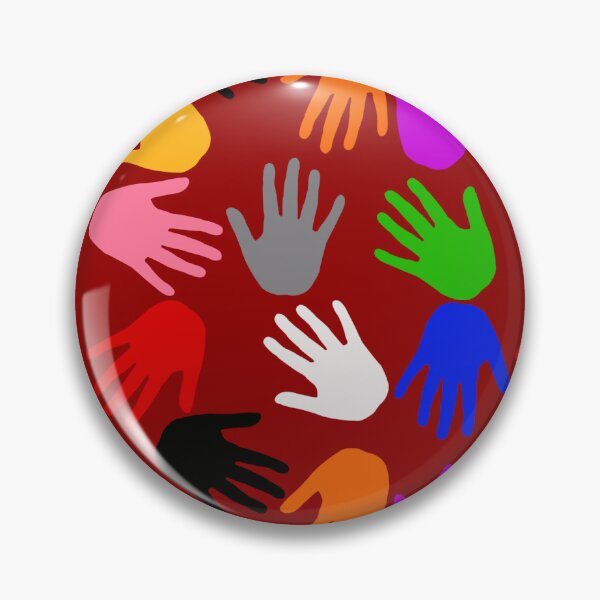 Item preview, Red Colorful Handprints Pattern Design  designed and sold by PatternTitan.