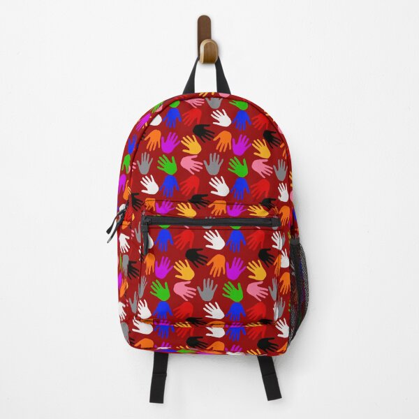 Item preview, Red Colorful Handprints Pattern Design designed and sold by PatternTitan.